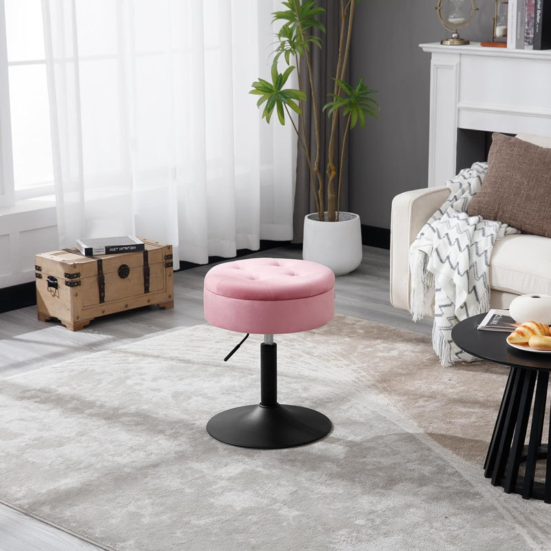 Lieven Adjustable Height Ergonomic Lab Stool, Pink