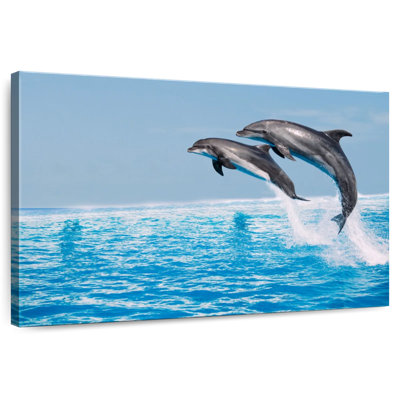 Brampt Two Leaping Dolphins
