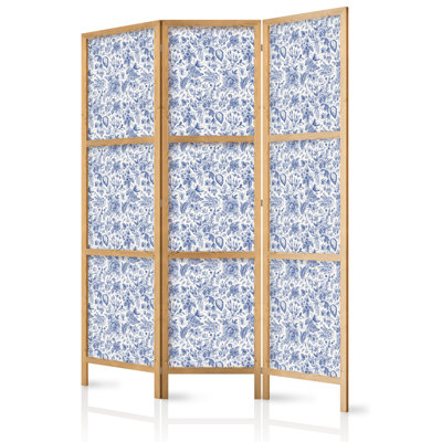 171cm H Solid Wood Folding Room Divider