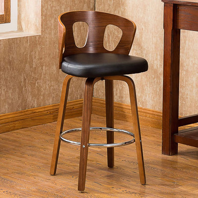 1pc Mid-Century Modern 360 Degree Swivel Barstool