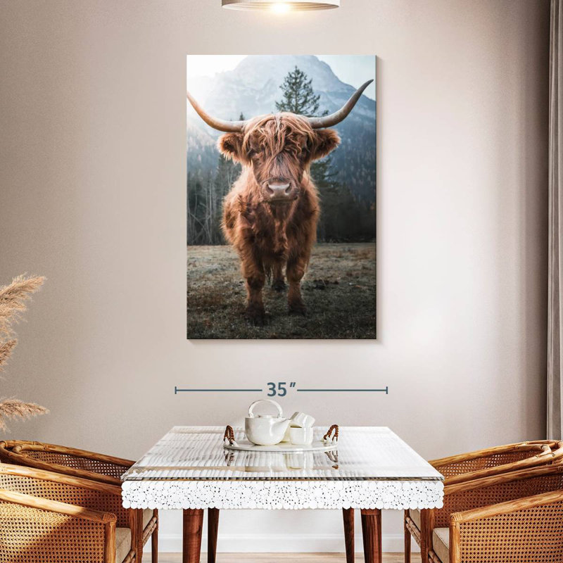Bramom Dolomites Highland Cow, H 48 po x l 32 po