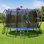 Trampoline d'extérieur de 16 pi avec filet et échelle Albott, trampolines récréatives pour enfants et adultes, cadre à connexion rapide, homologation ASTM