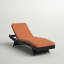 Chaise longue d'extérieur en rotin Convene-1853069802