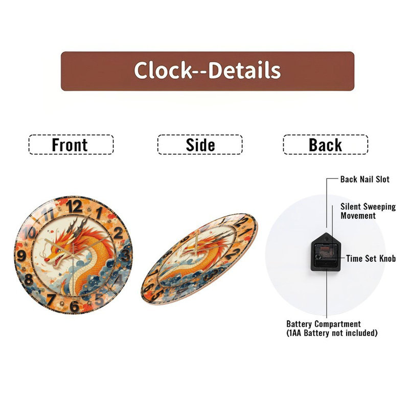 Horloge murale 12 po