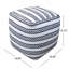 Pouf rembourré en tissu