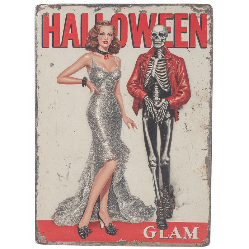 Halloween Glam Show Wrapped Canvas Wall Art, 24" H x 16" W