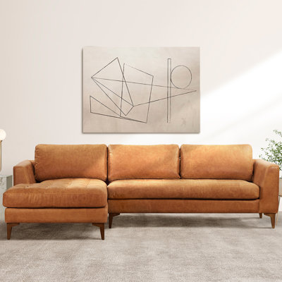 Calle 114" Full-Grain Genuine Italian Sectional Sofa