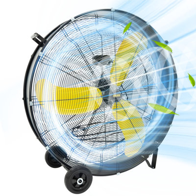 36 in High Velocity Industrial Drum Fan,3-Speed Heavy Duty Fan for Warehouse, Workshops, Garage, Factory and Basement - UL Listed