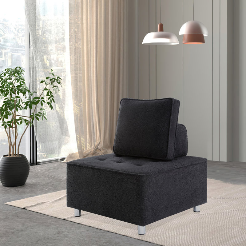 Fauteuil de repos avec repose-pieds, Tissu noir