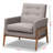 Kisner Solid Rubberwood Upholstered Armchair in Light Grey, 31.69" H X 29.13" W X 29.92" D-457925496