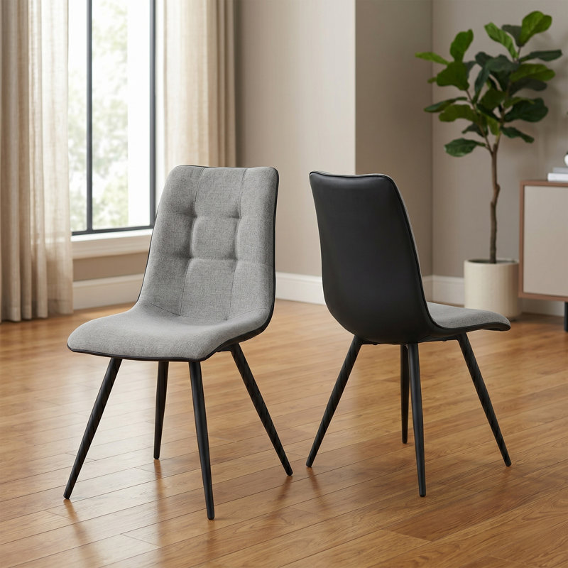 Benedick Kitson Tufted Side Chair in Grey