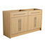 Meuble-lavabo autoportant 60 po, 4 portes à fermeture douce (meuble-lavabo seulement, sans lavabo)