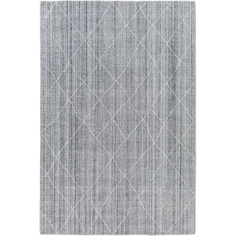 Geometric Area Rug in Gray, Rectangle 2' x 3'