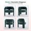 Chaise d'appoint demi-tonneau Mid-Century moderne (ensemble de 2, VERT)-788090635