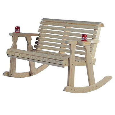 Banc à bascule robuste double traité 800 lb Mission, porte-gobelets