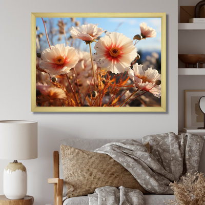 «Stunning Seasonal Flowers Field», reproduction sur toile encadrée