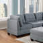 Canapé modulaire modulaire 6 pièces Mobilier de salon canapé d'angle capitonné capitonné gris lin 3X Coins d'angle 2X et 1X