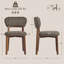 Chaise de salle à manger moderne mi-siècle en boucle avec pieds en bois renforcés par une entretoise transversale (ensemble de 2)-895690315