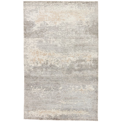 Tapis gris / blanc noué à la main Froehlich