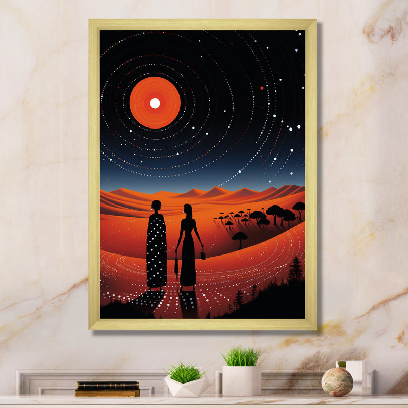 Paysage dans l'espace Liberté rêve I, Gold Picture Framed, 32" H x 24" W