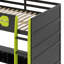 Wood Loft Bed With Desk, Multi-Storage Shelves And RGB Light-1699350539