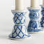 Mini porte-chandelles en céramique bleu et blanc Bleu de Chine, ensemble de 4-678120957