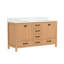 Ensemble de meuble-lavabo double 60 po avec comptoir en pierre artificielle sans miroir 60 po-2027100870-2027100925