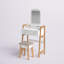 Ensemble coiffeuse avec tabouret et miroir Ansgard