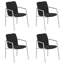 Orso Stacking Powder Coated Aluminum Patio Dining Armchair-594230011-594230008
