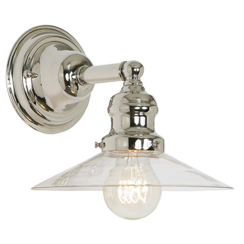Shumway Armed Sconce, Polished Nickel