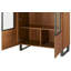 Laimondo Solid + Manufactured Oak Wood 2-Door Display Cabinet