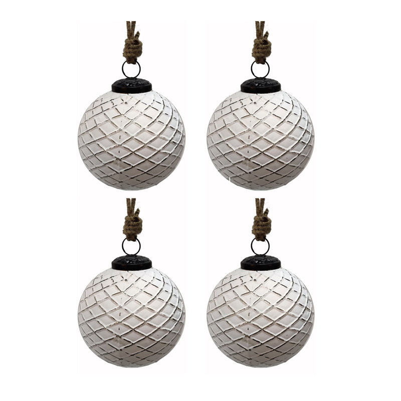 3.9'' Glass Holiday Shaped Ornament