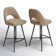 Etna Swivel Upholstered Counter Stool with Metal Frame