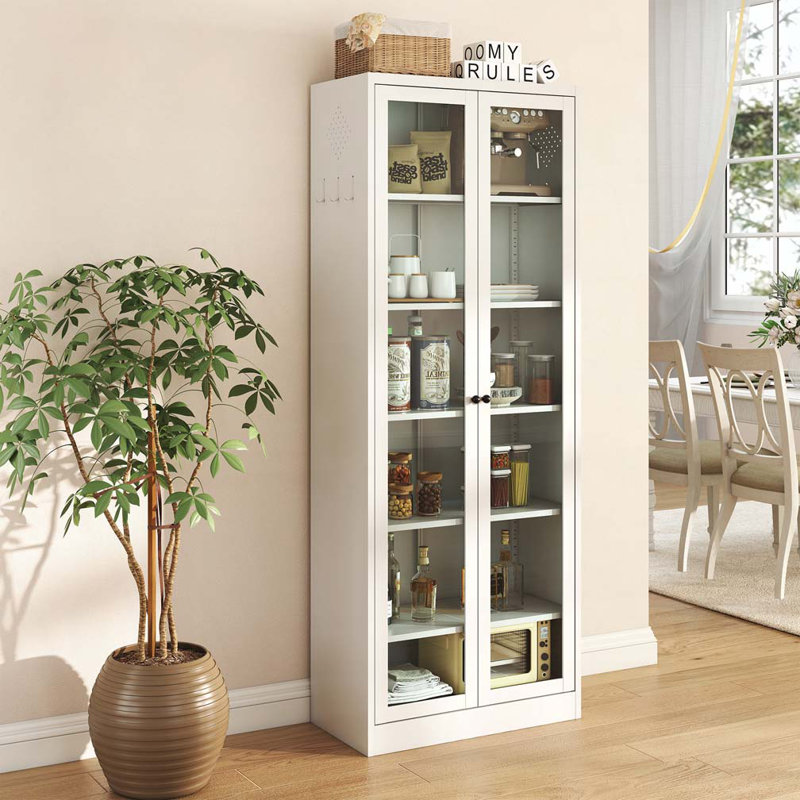 Armoire de rangement de 72 po de hauteur avec 5 tablettes réglables