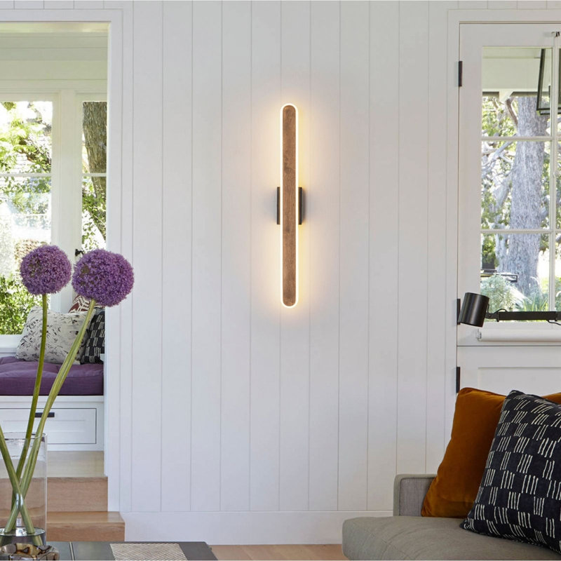 Applique murale à DEL en bois naturel Modern Farmhouse 3000K