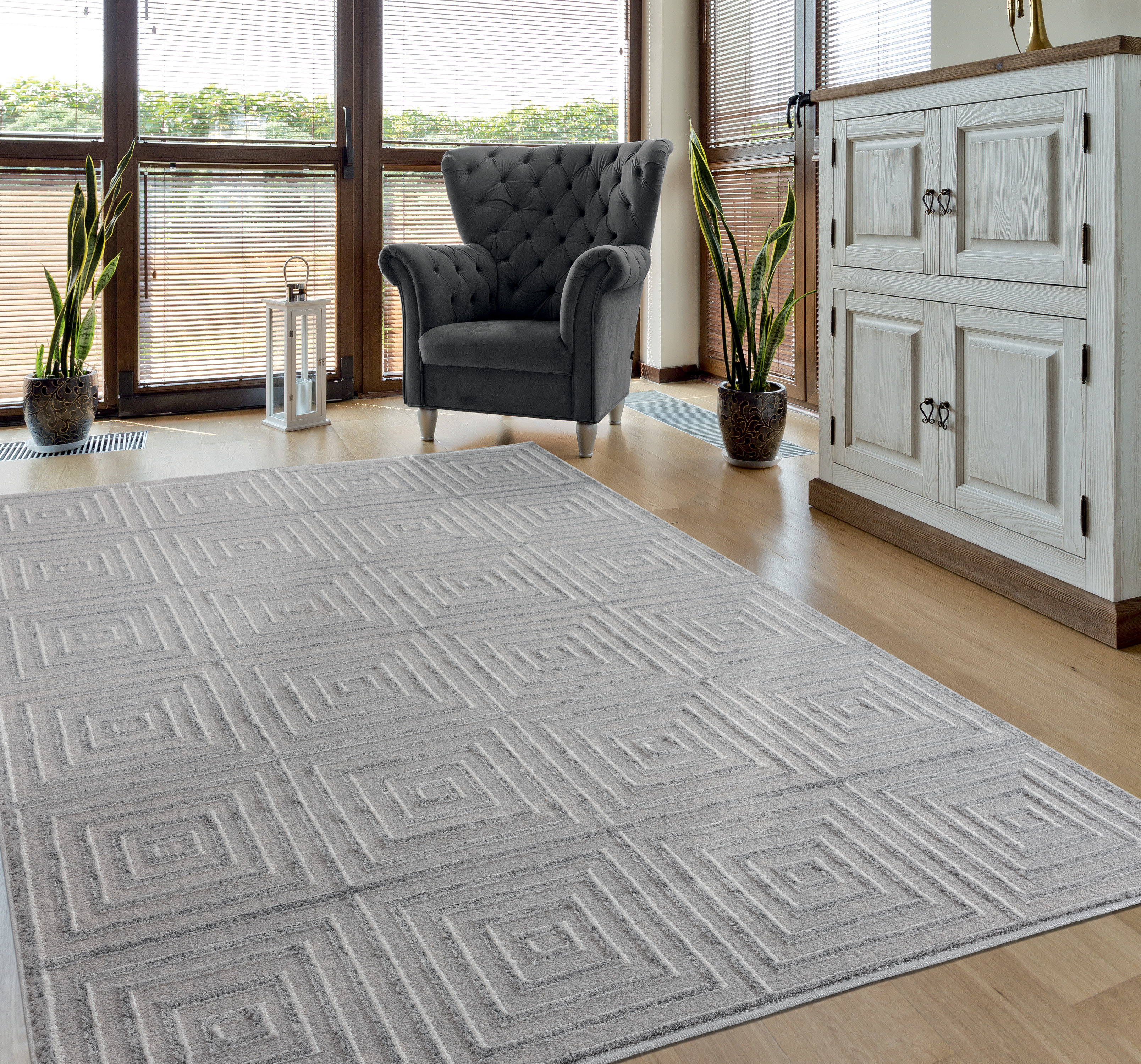 Fortunoff Area Rugs Williston Forge Emmeline Silver Area Rug & Reviews | Wayfair