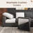 Abramson U-shaped Modular Corduroy Sectional Sofa With Storage Ottoman Dark Gray-1460438339-1460438337
