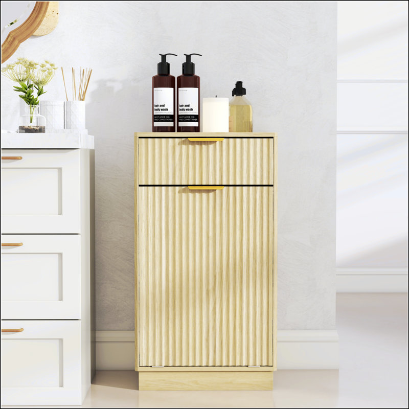 Armoire à poubelle inclinable 10 gallons Woodgrain