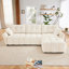 Canapé 3 places avec 1 repose-pieds et coussins-277622786
