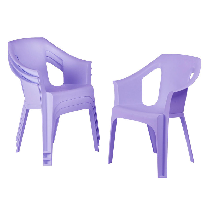 35.00cm H Stacking Armchair, 8, Purple