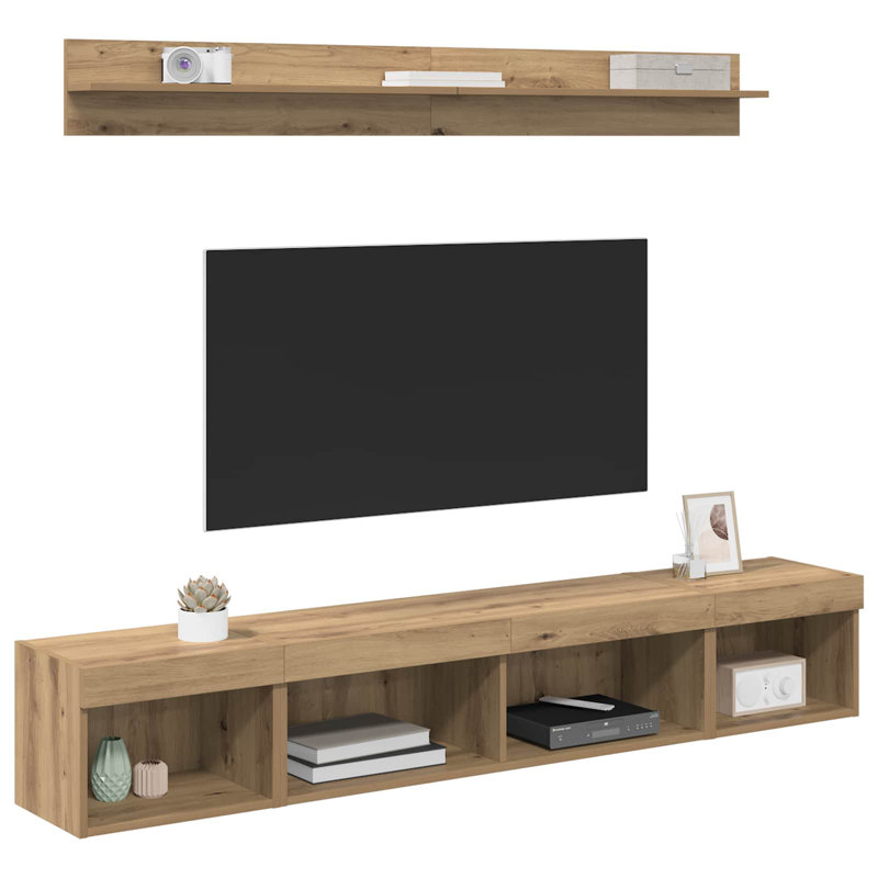Unfinished Entertainment Centre for TVs up to 77", Artisan Oak