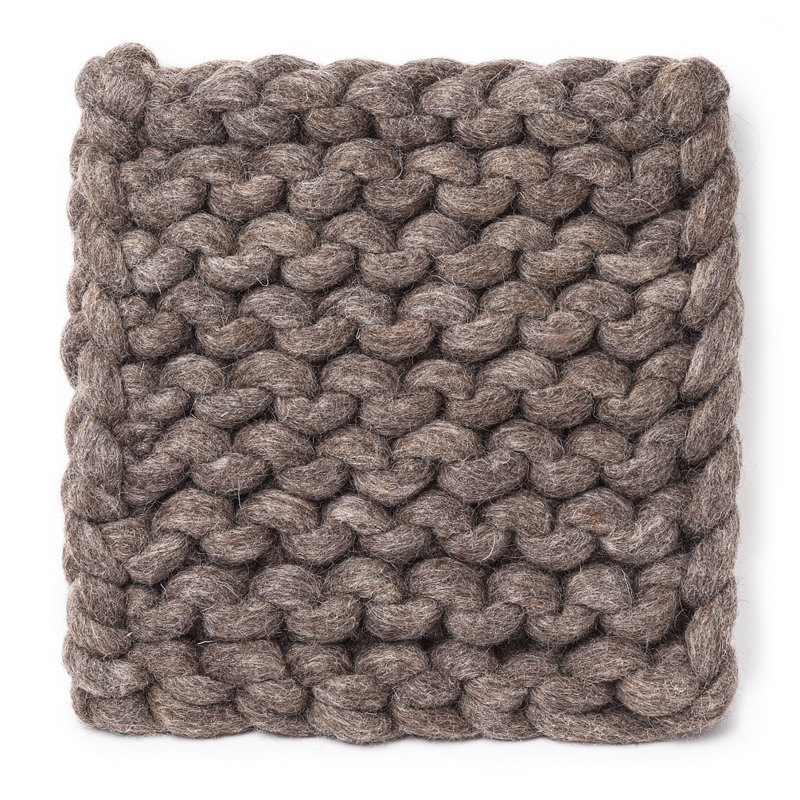 Trivet de couleur tricotée Chunky, Taupe