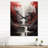 Red Tree Endless Waterfall Journey - Landscapes Wall Clocks-198569222
