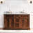 Claireville 60 " W Freestanding Standard Free Standing Single Double Vanity Bathroom Vanity With Marble Top