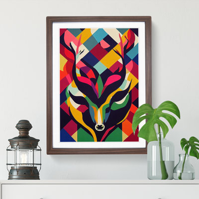 XV1022-409X Abstract Stag No.5 - Single Picture Frame Print