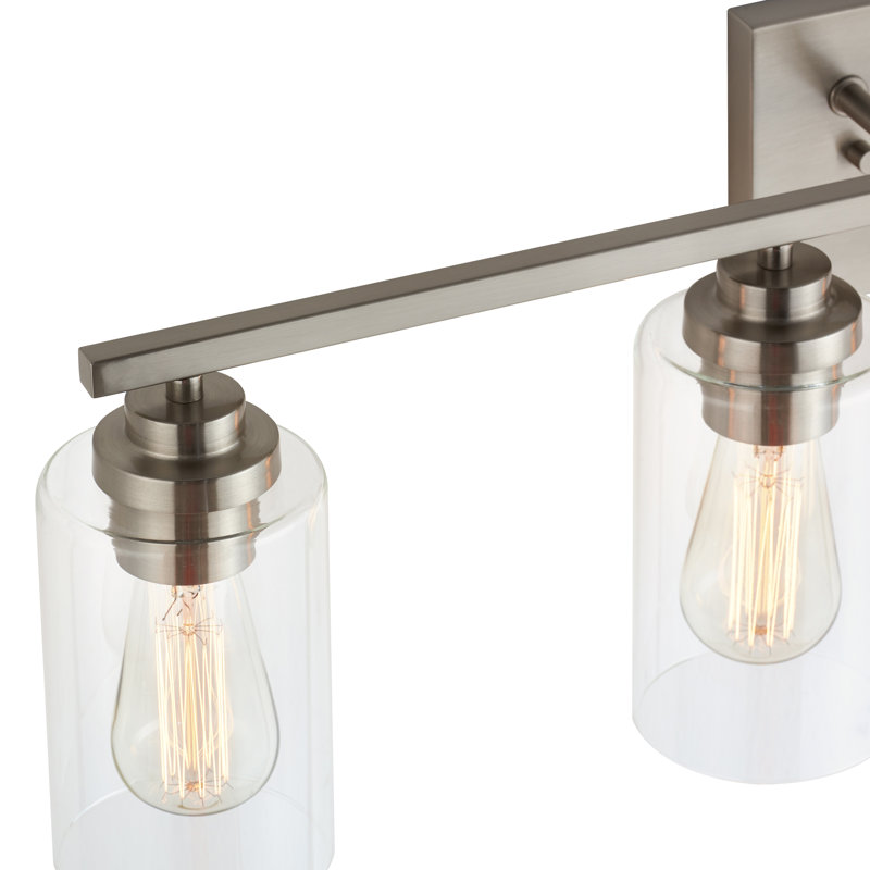 Quitterie - Éclairage pour meuble-lavabo, Nickel brossé, Clear, 4