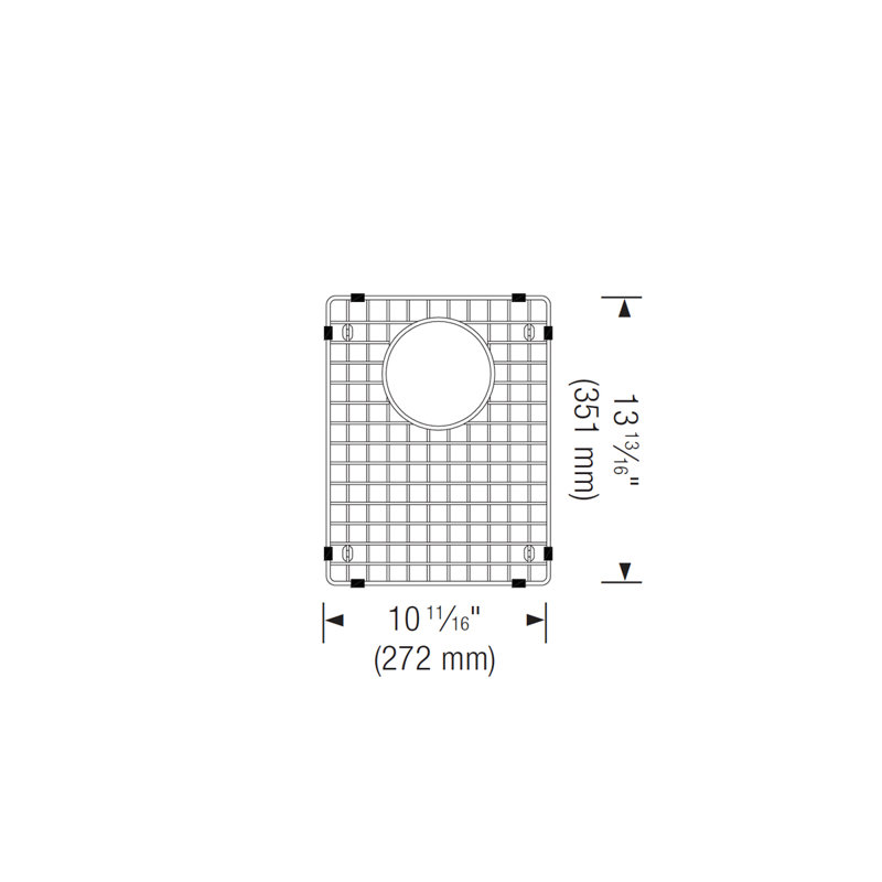 Precis Stainless Steel Sink Grid with Drain Opening