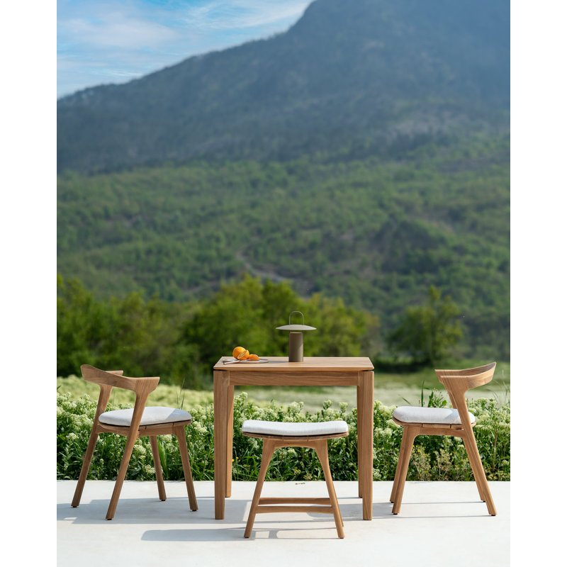 Osso Outdoor Teak Bar Stool, Natural
