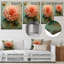 Décoration murale dahlia rose rose bleu rétro - Dahlia-1691513789-1691513761