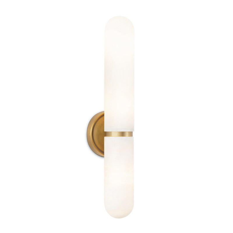 Salon 3 - Light Armed Sconce, Natural Brass